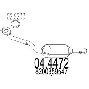 Катализатор MTS 04.4472 1702613 E2A YE HC65X изображение 0