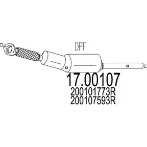 Сажевый фильтр ОГ MTS 5MCY0FD 17.00107 M0 2F93L 1702741 изображение 0