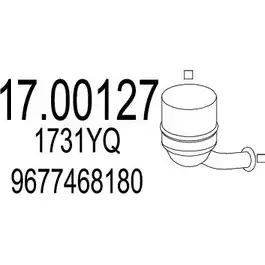 Сажевый фильтр ОГ MTS 1702761 DV 5G5VQ 13AH5 17.00127