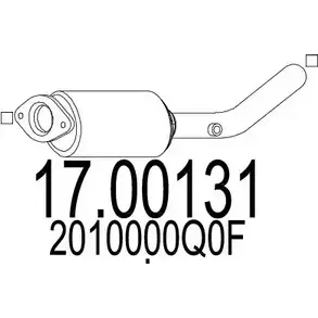 Сажевый фильтр ОГ MTS XV9CM2 1702765 W B8T7D 17.00131