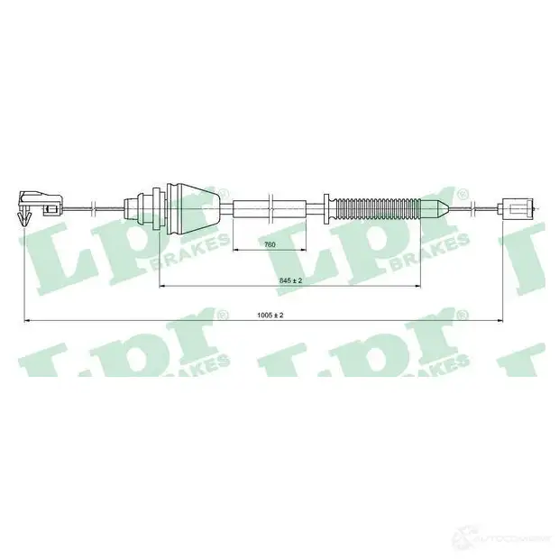 Трос газа LPR PL8S6 C 0148A C0148A 1726989 изображение 0