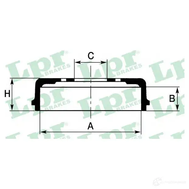 Тормозной барабан LPR 7d0282 3XNH03 S7028 2 1725300 изображение 0