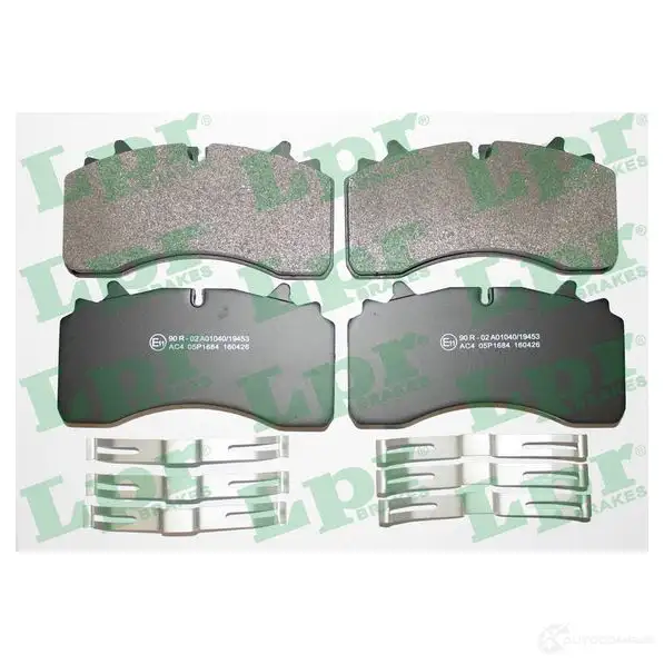 Тормозные колодки дисковые, комплект LPR 05P1684 1719175 291 62 5SP1684 изображение 0