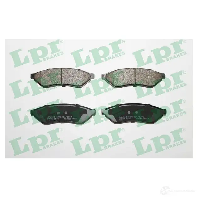Тормозные колодки дисковые, комплект LPR 05P1198 5SP1198 23 994 1718654
