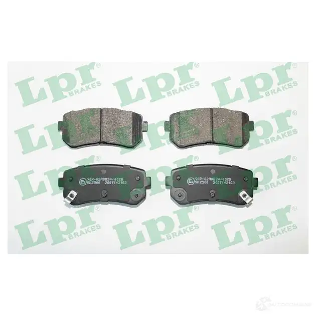 Тормозные колодки дисковые, комплект LPR F 4O4VJY 05P2103 1437565914