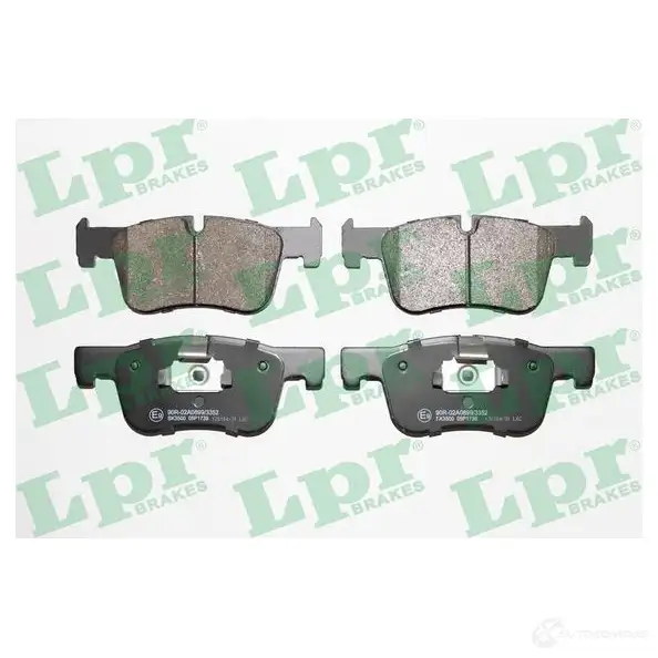 Тормозные колодки дисковые, комплект LPR 25507 25 506 1719217 05P1739