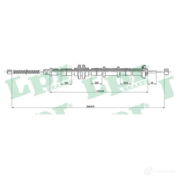 Трос ручника LPR C1 042B 1728402 C1042B ADJ7HNP изображение 0