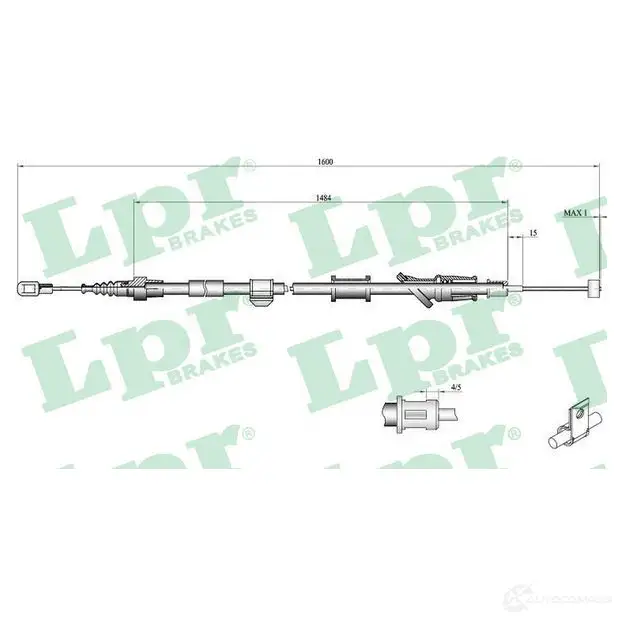 Трос ручника LPR 1728253 C0920B AM2ND C 0920B изображение 0