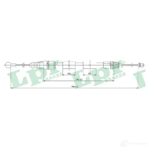 Трос ручника LPR 9DUZPFT C0733 B C0733B 1728066
