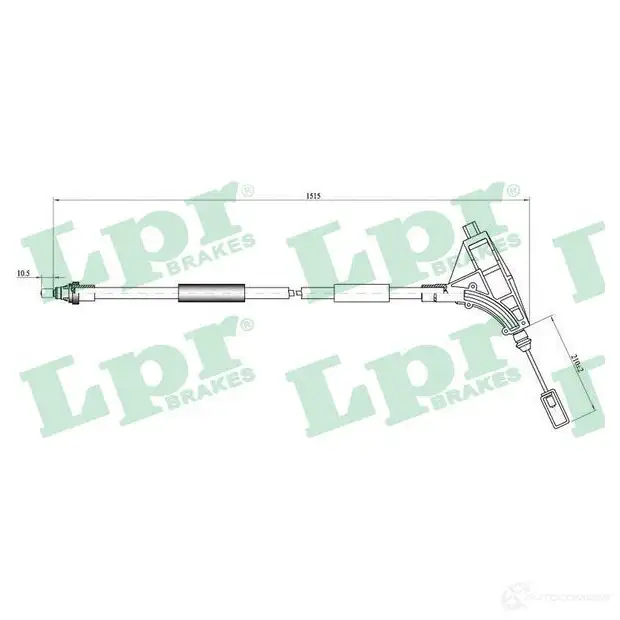 Трос ручника LPR C0640B 1727973 O5I6NIQ C0640 B изображение 0