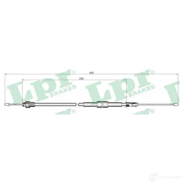 Трос ручника LPR Z56R7JR C0139B C013 9B 1726963 изображение 0