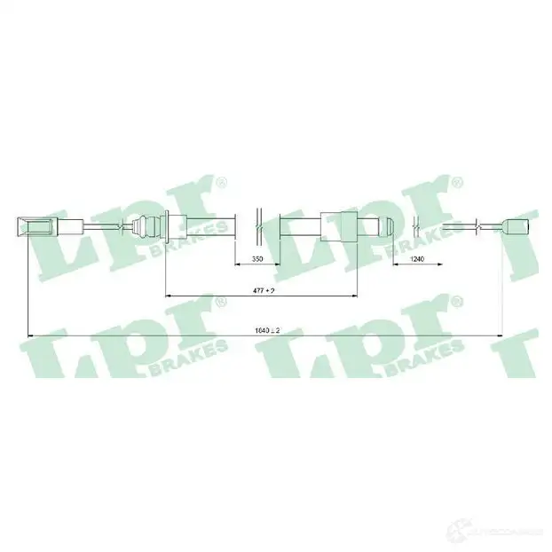 Трос ручника LPR 1726850 C0101B 6FWML9 C01 01B изображение 0
