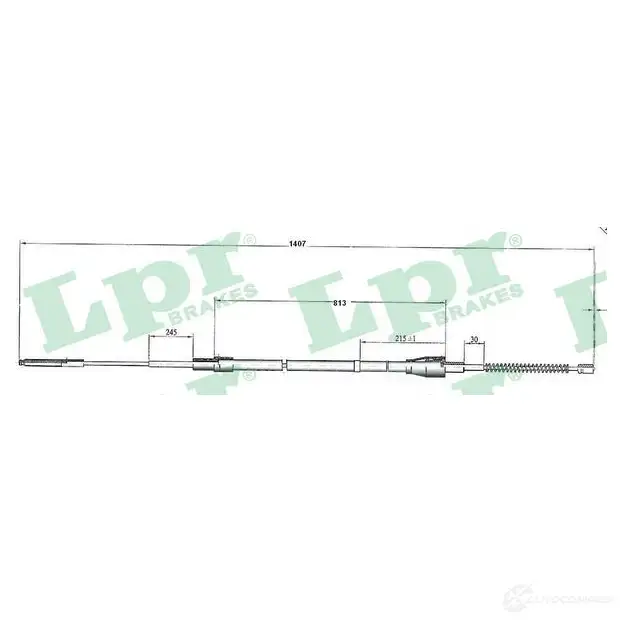 Трос ручника LPR C0950B 1728283 9H6JU C 0950B