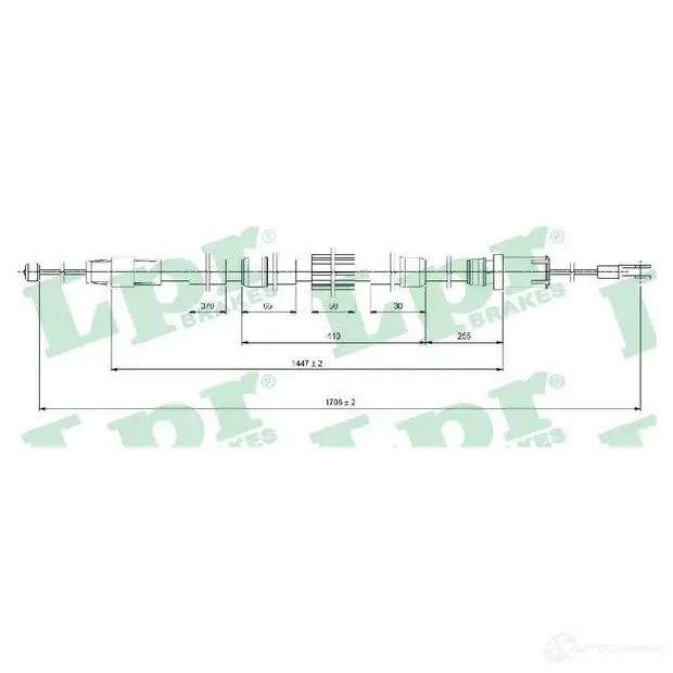 Трос ручника LPR C1654B 3KV4U C165 4B 1729011 изображение 0