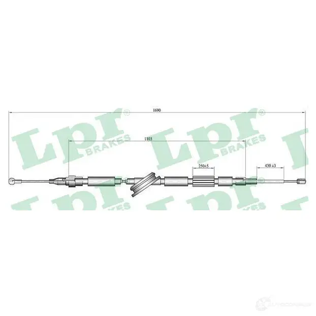Трос ручника LPR 1728881 OYWV6B C1519B C1 519B