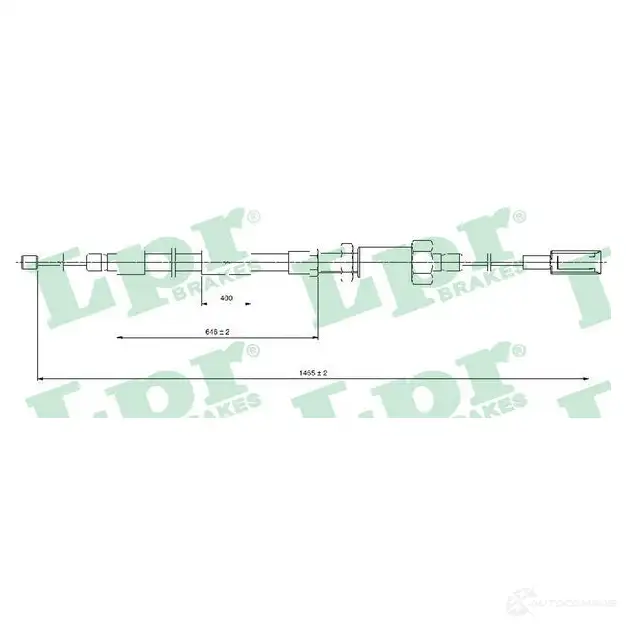 Трос ручника LPR 2RHKA3A C 0131B C0131B 1726939 изображение 0
