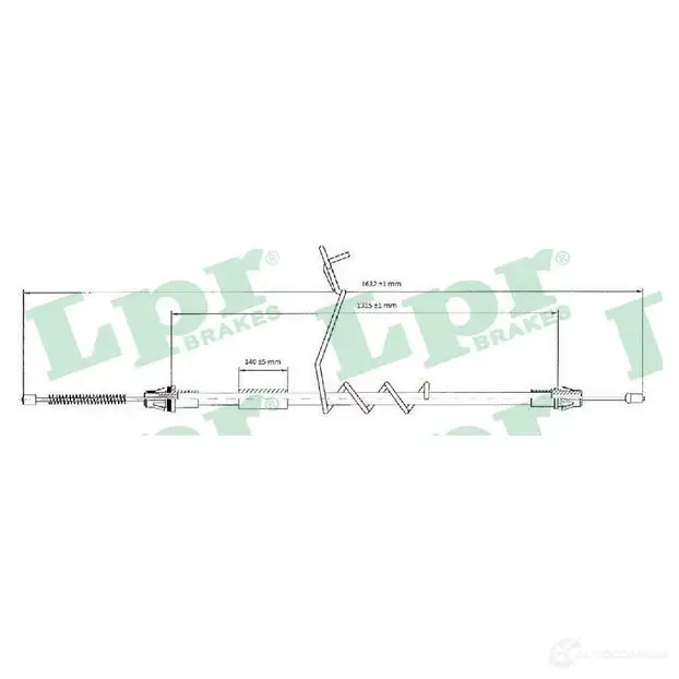 Трос ручника LPR C029 4B C0294B OUSUR 1727302