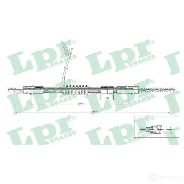 Трос ручника LPR 1727289 ZFNSUR C0287B C0 287B