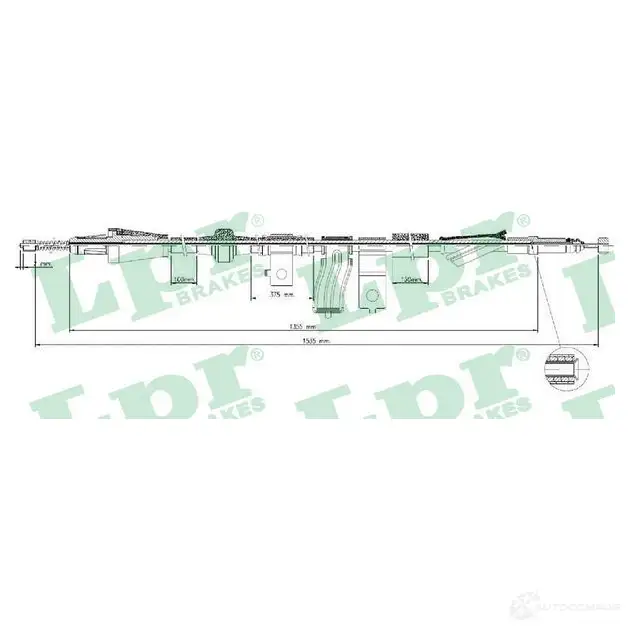 Трос ручника LPR C1283B 1728645 C128 3B W2VRF1 изображение 0