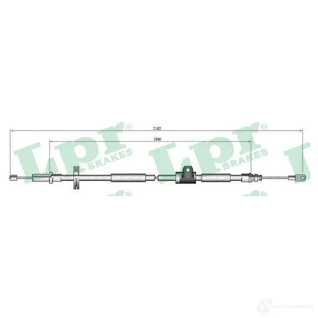 Трос ручника LPR C0923B C 0923B 1728256 6M87R изображение 0