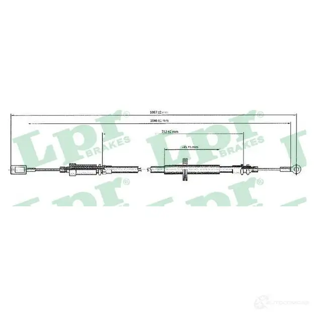 Трос ручника LPR 9LOND 1727065 C01 73B C0173B изображение 0