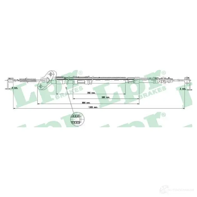Трос ручника LPR C1219B C1219 B FO6RJ62 1728578