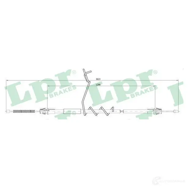 Трос ручника LPR 1727294 C0290B AWO2C C029 0B