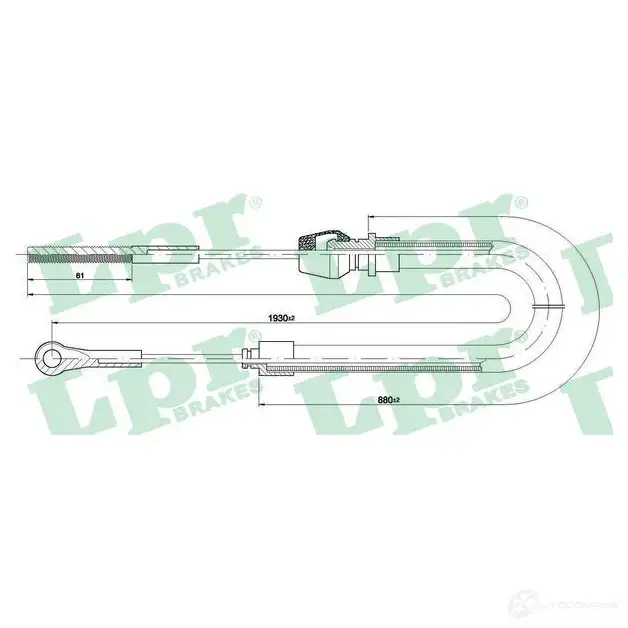Трос ручника LPR C1531B C153 1B 01MXWY 1728892 изображение 0