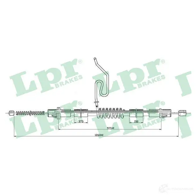 Трос ручника LPR 1727290 DN5L4V C 0288B C0288B