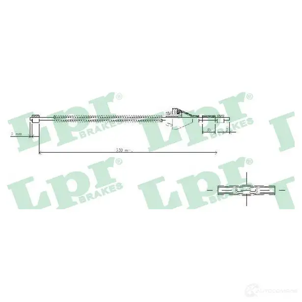 Трос ручника LPR C1692B 1729049 C 1692B 4RH6AS