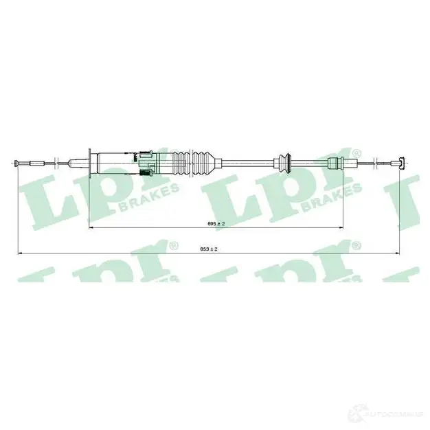 Трос сцепления LPR C0222 C 1727163 C0222C 7GZD7FC изображение 0