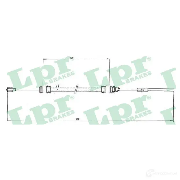 Трос сцепления LPR 1727095 C0188C C018 8C RJGFM изображение 0