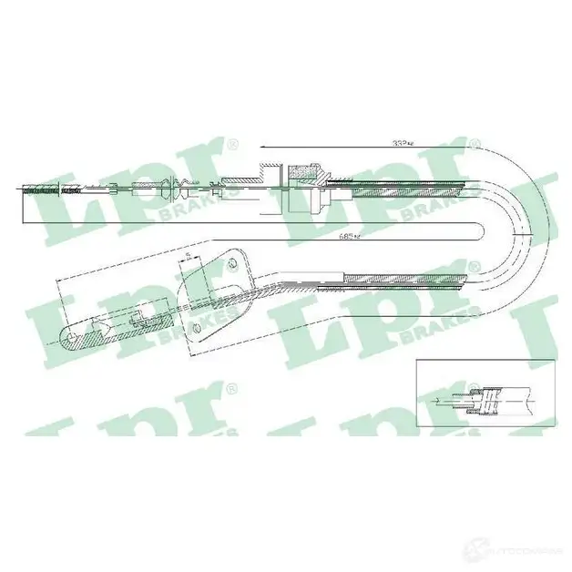Трос сцепления LPR 1727630 C0463 C C0463C SPDYPYC изображение 0