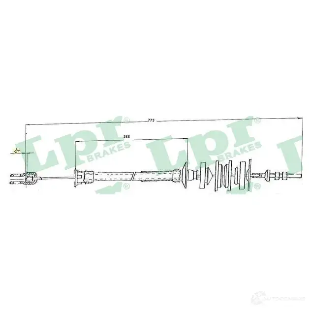 Трос сцепления LPR C0167C C016 7C 1727048 67TIP изображение 0