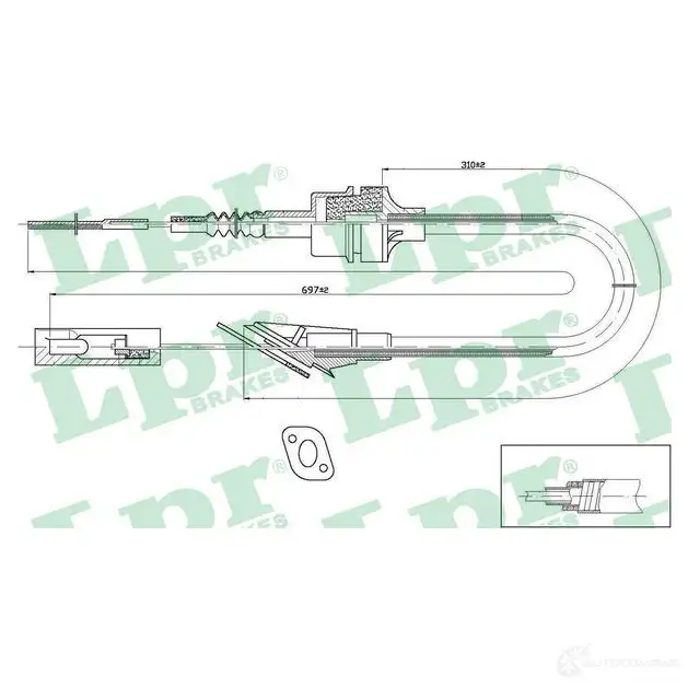 Трос сцепления LPR NOBEY1 C049 3C 1727690 C0493C изображение 0