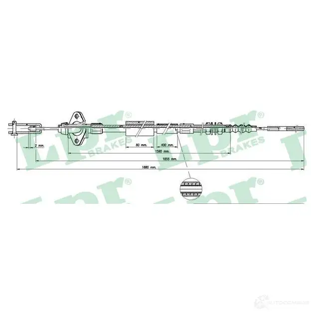 Трос сцепления LPR FTM70N 1727181 C023 1C C0231C изображение 0