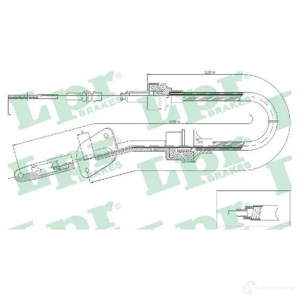 Трос сцепления LPR IGJD4 C0064C 1726730 C006 4C изображение 0