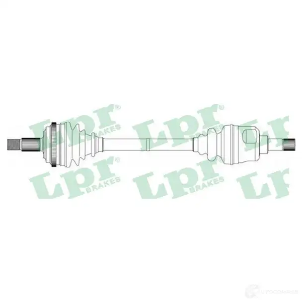 Приводной вал LPR DS1609 2 1729284 DS16092 SRQX8 изображение 0