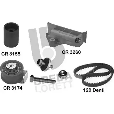 Комплект ремня ГРМ BREDA LORETT KCD 0618 KCD0618 1714654 VO2LU2