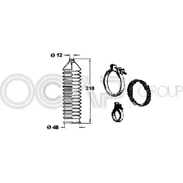 Пыльник рулевой рейки OCAP 8054682101694 HJ LU1YA 0901810 1744332 изображение 0