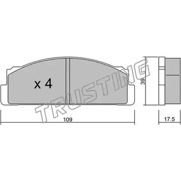 Тормозные колодки, дисковые, комплект TRUSTING 001.0 F3KTH 1747702 20 073 изображение 0