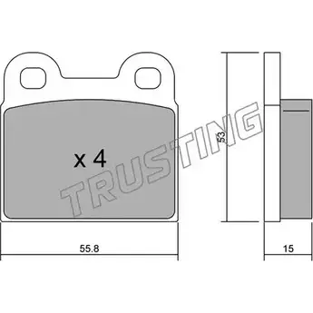 Тормозные колодки, дисковые, комплект TRUSTING WHVJR 1747705 002.1 20 009 изображение 0
