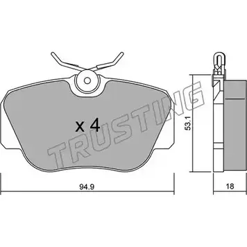 Тормозные колодки, дисковые, комплект TRUSTING 2 1055 BGBCQO 1747993 043.0
