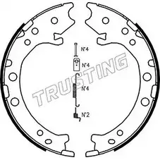 Тормозные колодки ручника, комплект TRUSTING 1748011 Y2MZHBR 044.026K 36 MDZ5