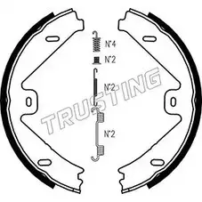 Тормозные колодки ручника, комплект TRUSTING 1748170 UT28 M 052.137K FNDFD