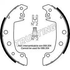 Тормозные колодки, комплект TRUSTING 079.187 1748337 T 1A39 NRT4G изображение 0