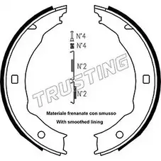 Тормозные колодки ручника, комплект TRUSTING O9 WKDMA HNF9O 1748346 079.193K