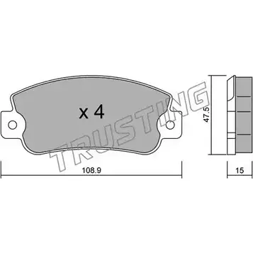 Тормозные колодки, дисковые, комплект TRUSTING 21 131 IM9KPZ1 1748519 106.0 изображение 0