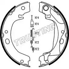 Тормозные колодки ручника, комплект TRUSTING 1748632 115.318K B9 80DX UU6G0V