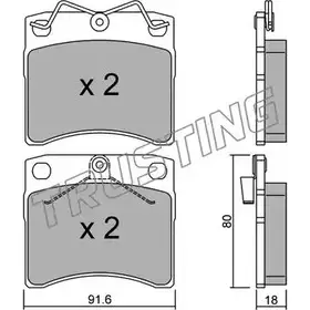 Тормозные колодки, дисковые, комплект TRUSTING 1748772 20 652 166.1 21634 изображение 0